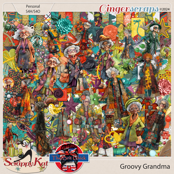 Groovy Grandma MEGA Bundle Collab by The Scrappy Kat