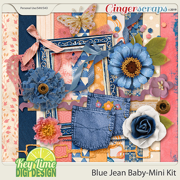 Blue Jean Baby Mini Kit by Key Lime Digi Design