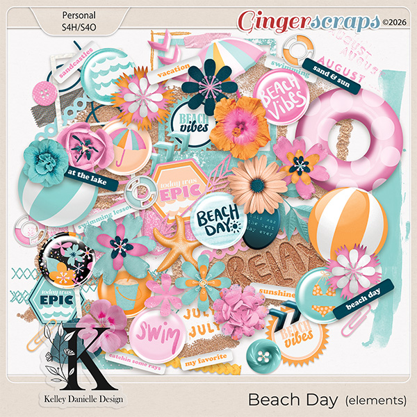 Beach Day Elements Kit by Kelley Danielle Design