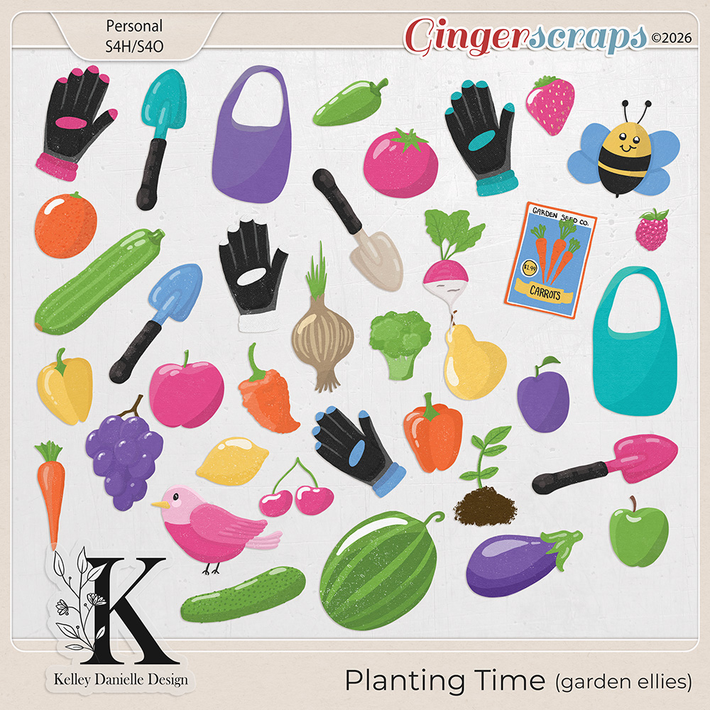Planting Time Garden Elements by Kelley Danielle Design