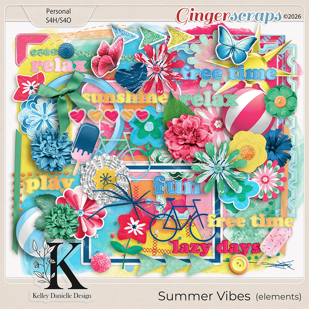 Summer Vibes Elements Pack by Kelley Danielle Design