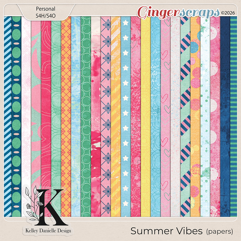 Summer Vibes Paper Pack by Kelley Danielle Design