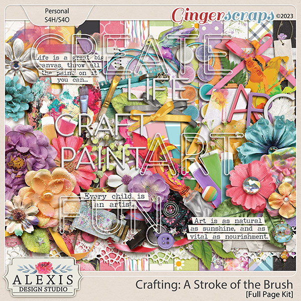 Crafting: A Stroke of the Brush - Full Page Kit