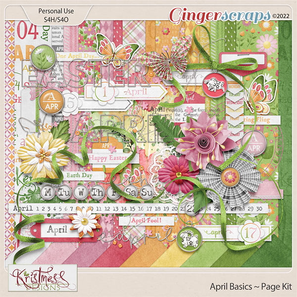 April Basics Page Kit