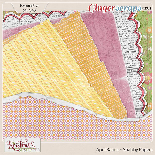 April Basics Shabby Papers