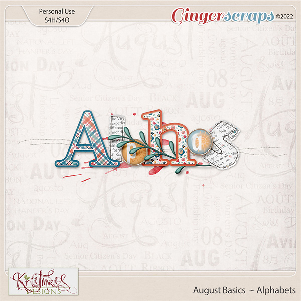 August Basics Alphabets