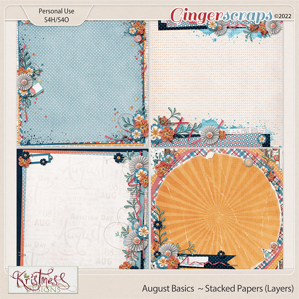 August Basics Stacked Papers (Layers)
