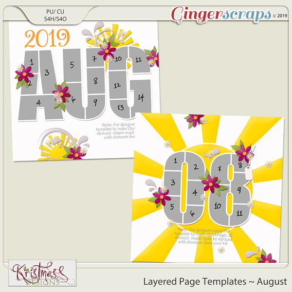 Layered Page Templates ~ August