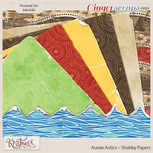 Aussie Antics Shabby Papers