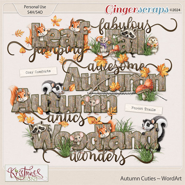 Autumn Cuties WordArt