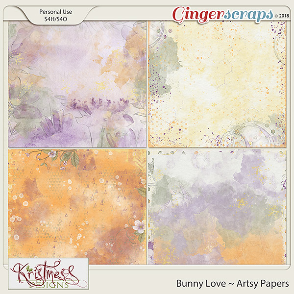 Bunny Love Artsy Papers