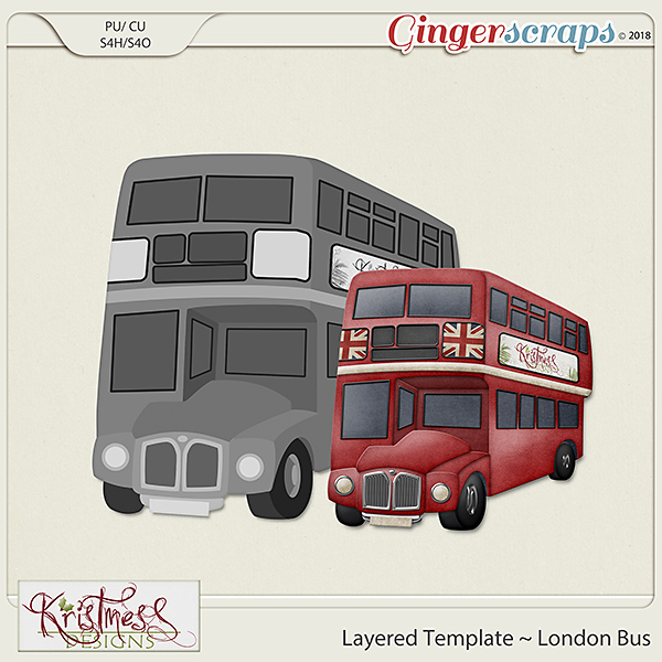 CU London Bus Layered Template