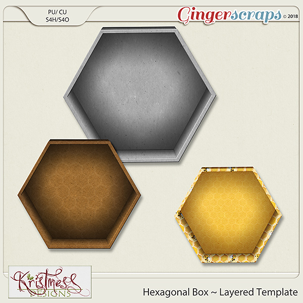 CU Hexagonal Box Layered Template