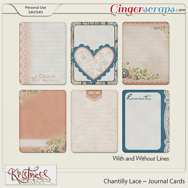 Chantilly Lace Journal Cards
