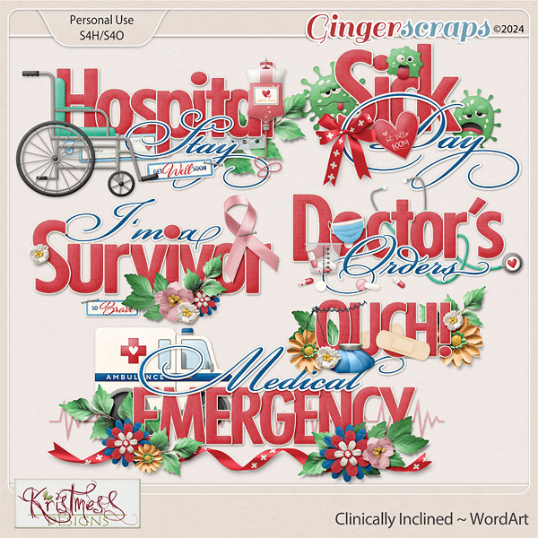 Clinically Inclined WordArt Clusters
