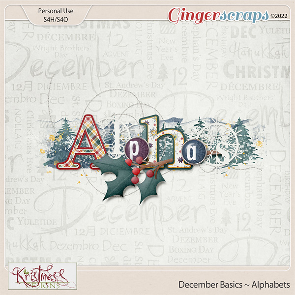 December Basics Alphabets