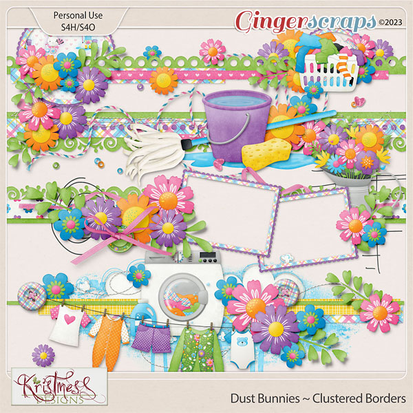 Dust Bunnies Clustered Borders