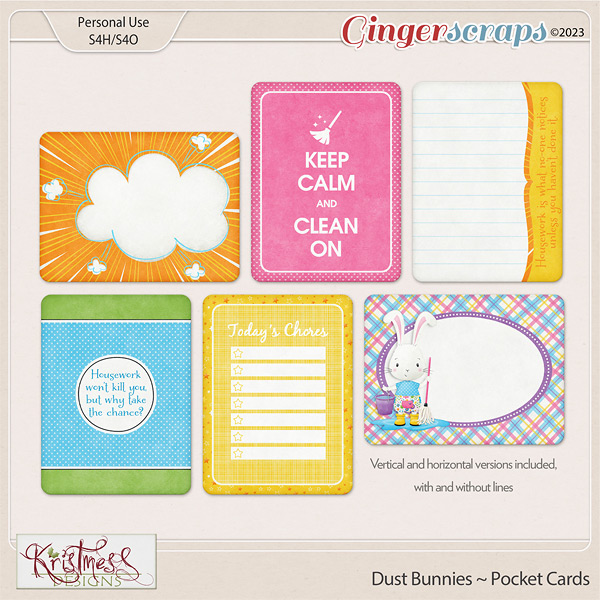 Dust Bunnies Pocket Cards
