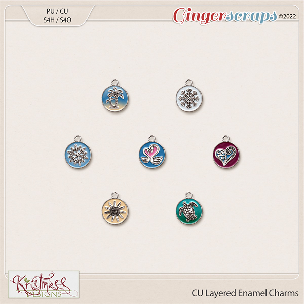CU Layered Enamel Charms