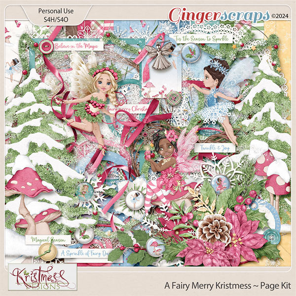 A Fairy Merry Kristmess Page Kit