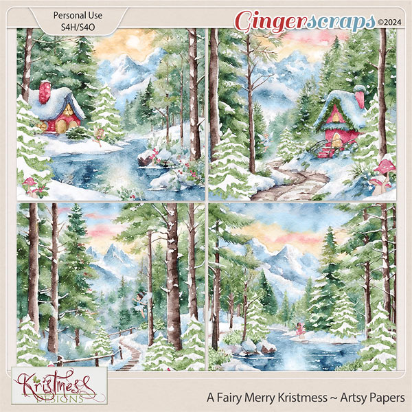 A Fairy Merry Kristmess Artsy Papers