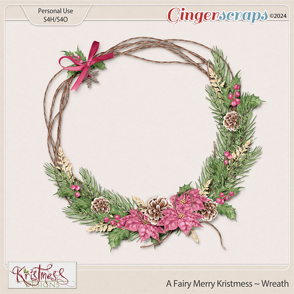 A Fairy Merry Kristmess Wreath