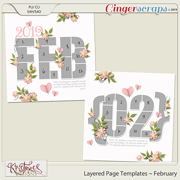 Layered Page Templates ~ February