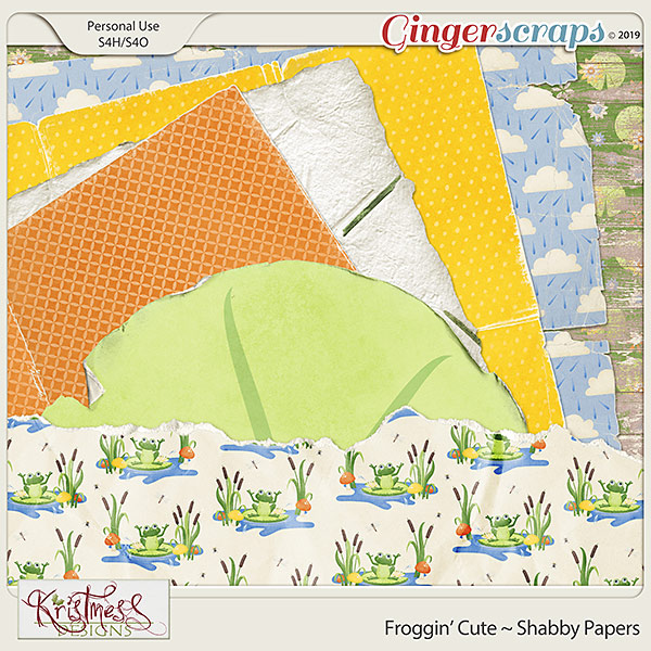 Froggin' Cute Shabby Papers