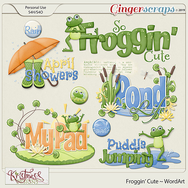 Froggin' Cute WordArt