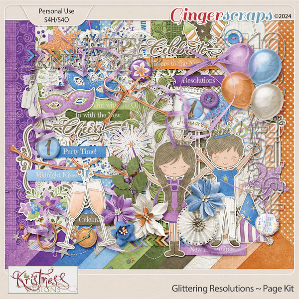 Glittering Resolutions Page Kit