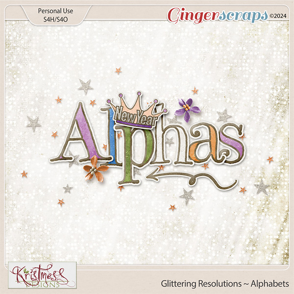 Glittering Resolutions Alphabets
