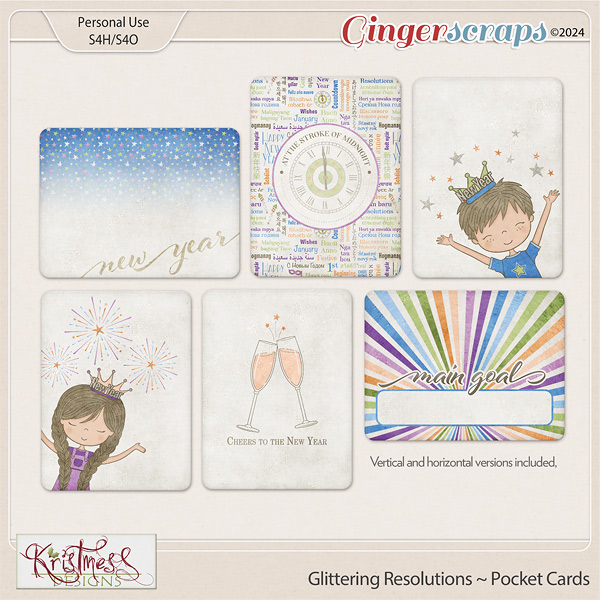 Glittering Resolutions Pocket Cards