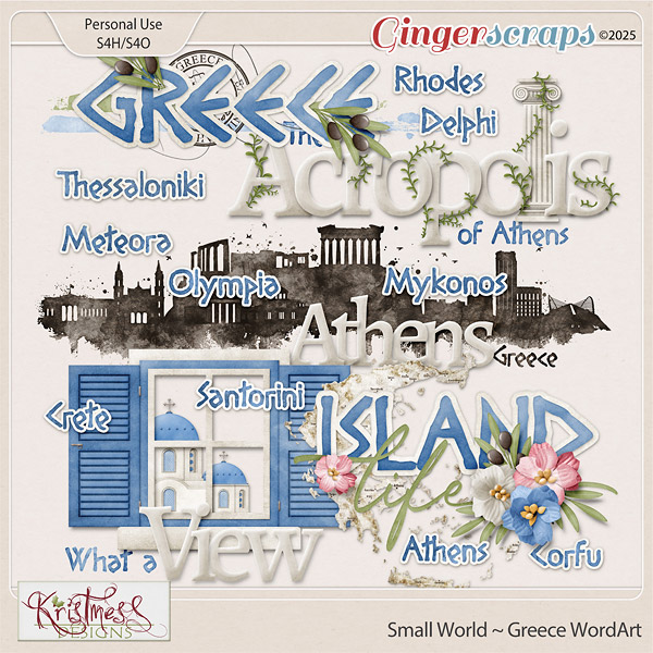 Small World ~ Greece WordArt