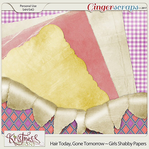 Hair Today, Gone Tomorrow ~ Girls Shabby Papers