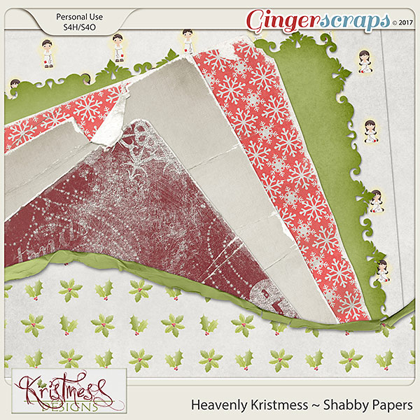 Heavenly Kristmess Shabby Papers