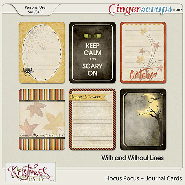 Hocus Pocus Journal Cards