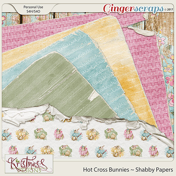 Hot Cross Bunnies Shabby Papers