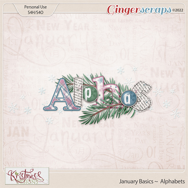 January Basics Alphabets