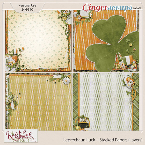 Leprechaun Luck Stacked Papers (Layers)