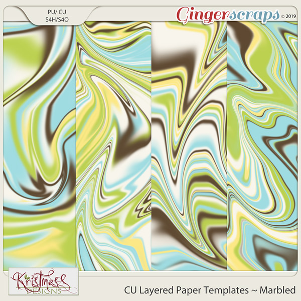 CU Layered Paper Templates ~ Marbled