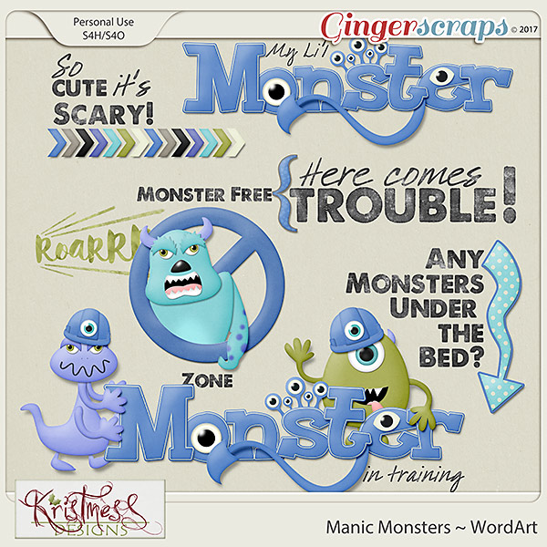 Manic Monsters WordArt