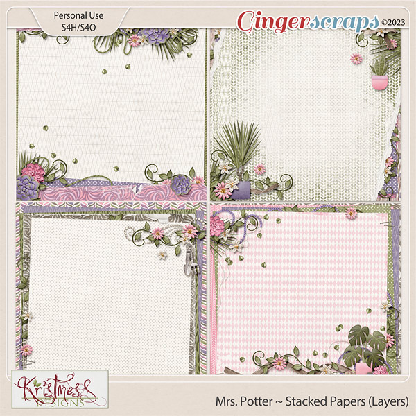 Mrs. Potter Stacked Papers (Layers)