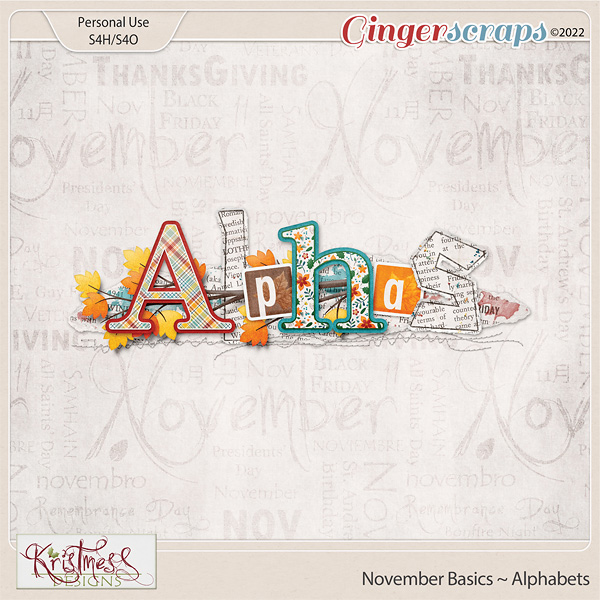 November Basics Alphabets