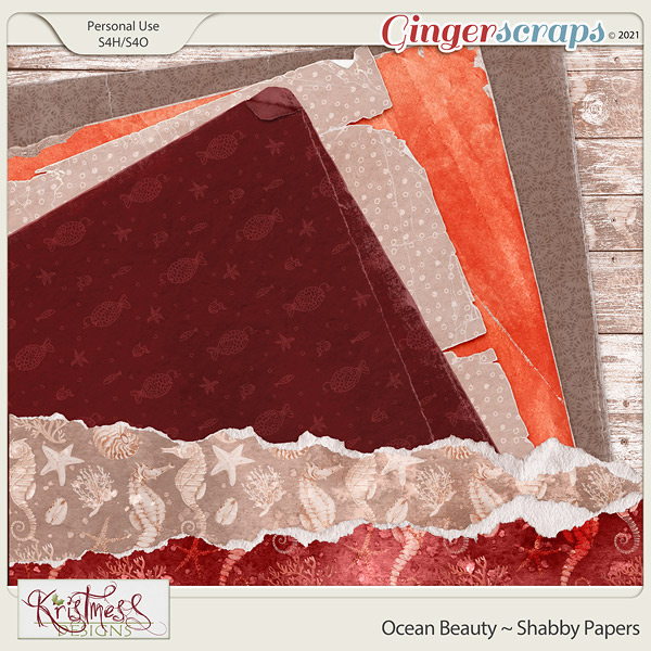 Ocean Beauty Shabby Papers