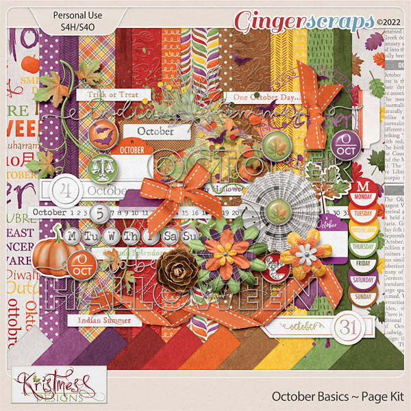 October Basics Page Kit