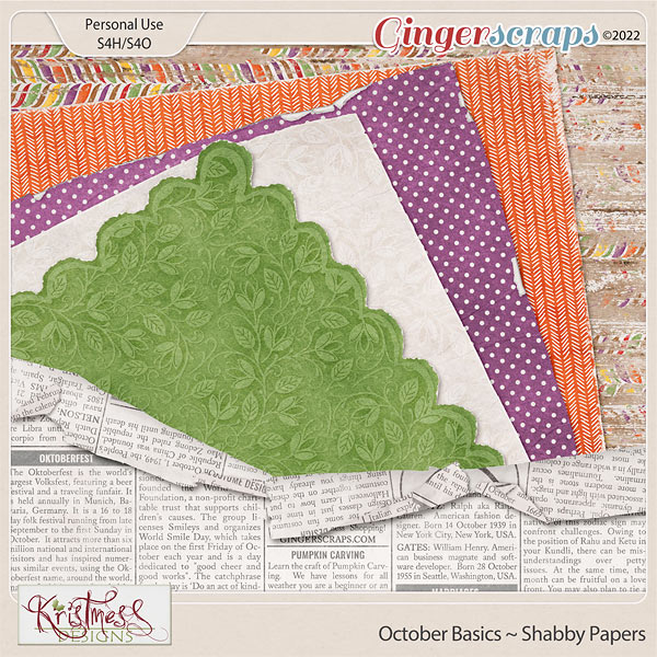 October Basics Shabby Papers