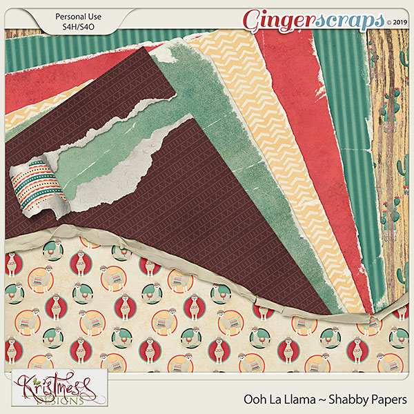 Ooh La Llama Shabby Papers