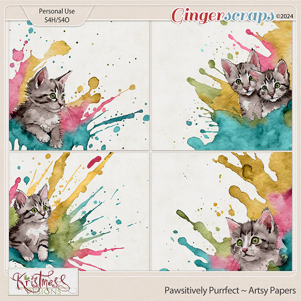 Pawsitively Purrfect Artsy Papers