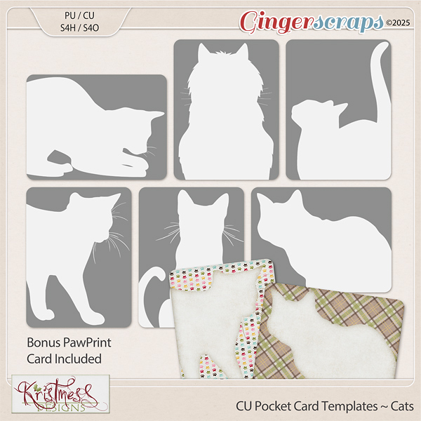 CU Pocket Card Templates - Cats