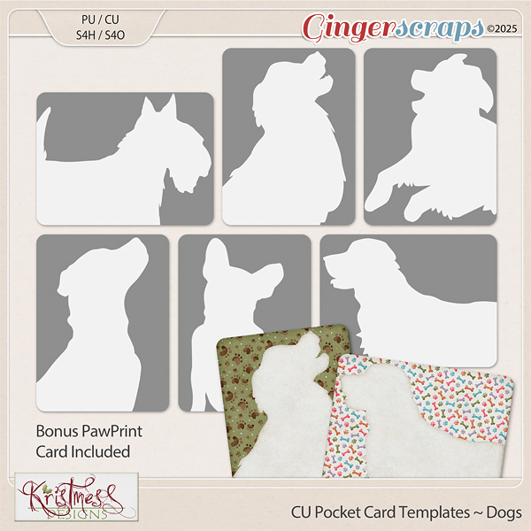 CU Pocket Card Templates - Dogs